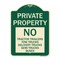 Signmission Private Property Private Property No Tractor Trailers Tow Trucks Delivery Trucks Semi, G-1824-23247 A-DES-G-1824-23247 - alternate 1
